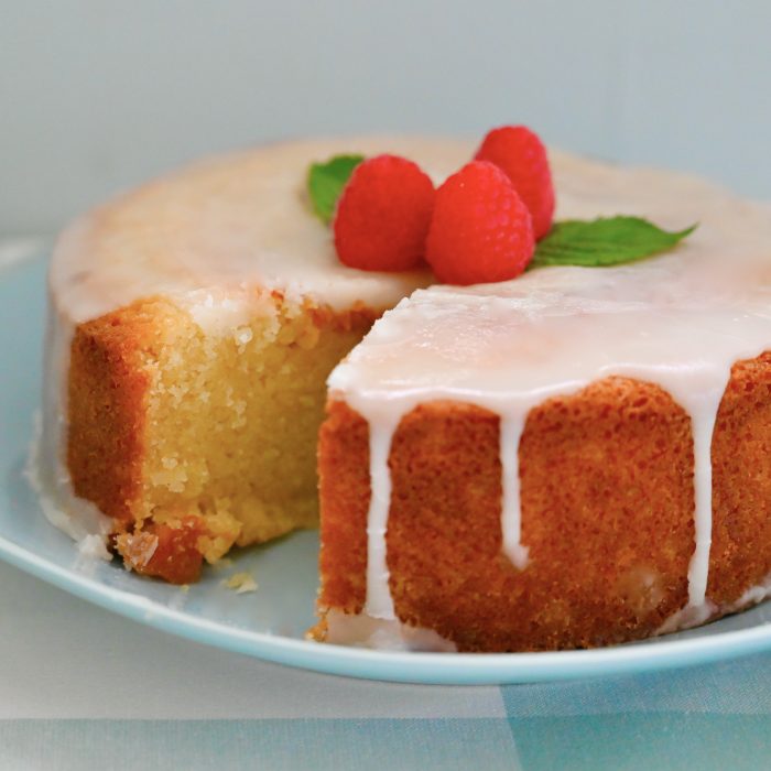 Buttermilk cake with vanilla drizzle