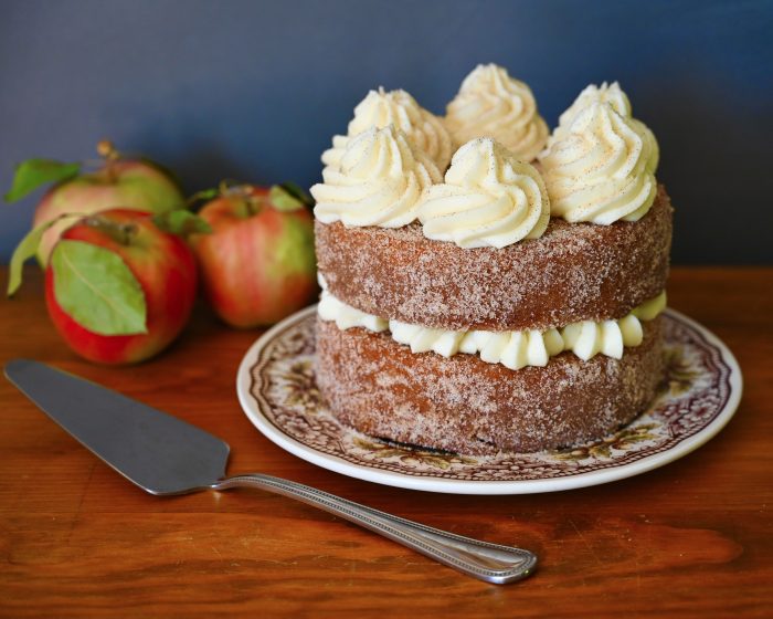 Apple cake with cream cheese frosting